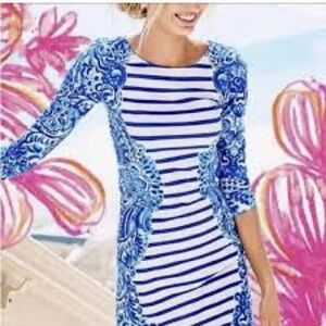 Lilly Pulitzer Blue and White Striped Dress